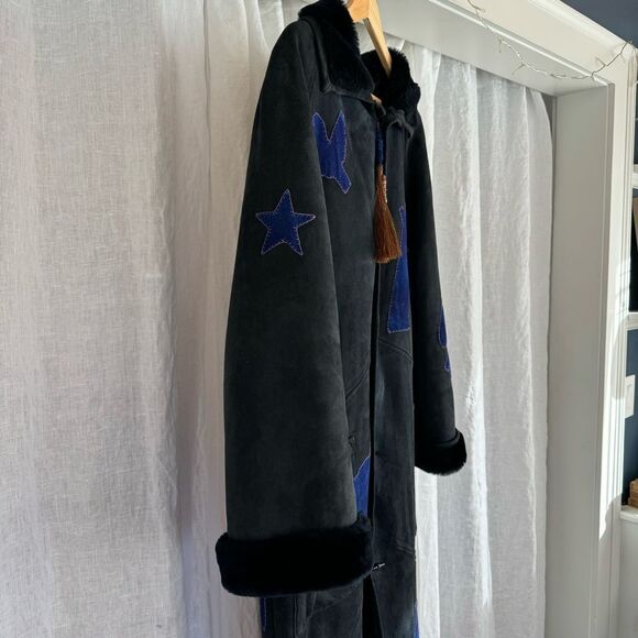 Gorgeous Vintage Handmade Artisan Shearling Maxi Coat - Picture 15 of 16